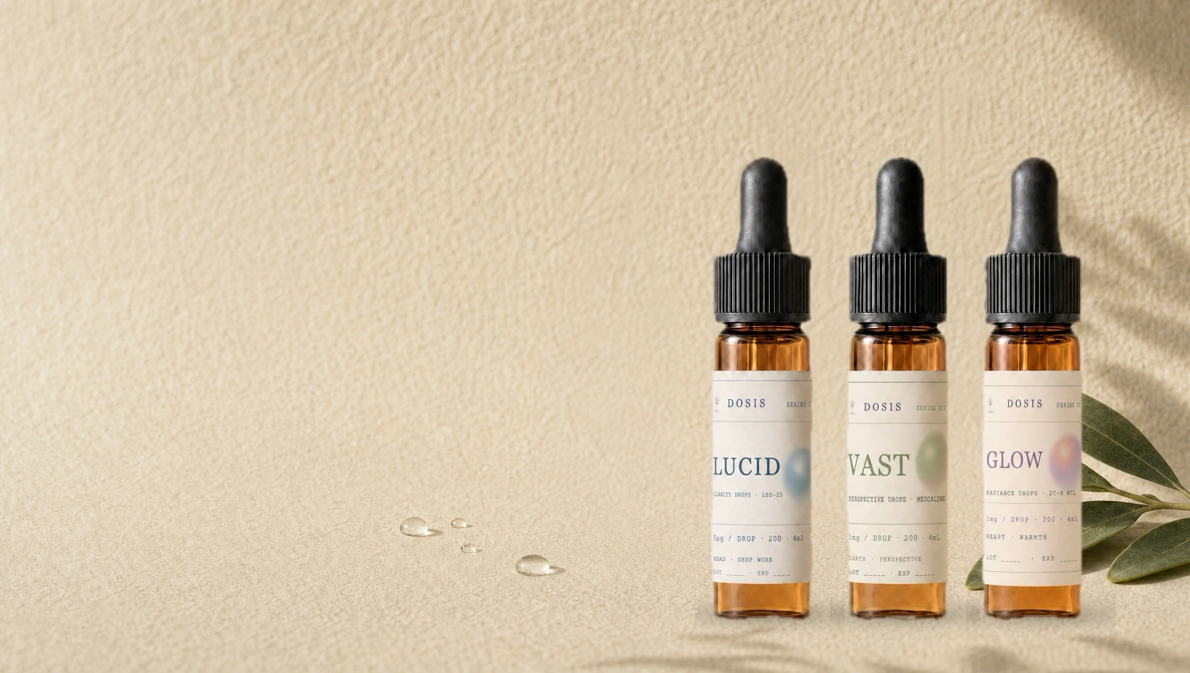 DOSIS LUCID, VAST, and GLOW collection with approved v6 labels