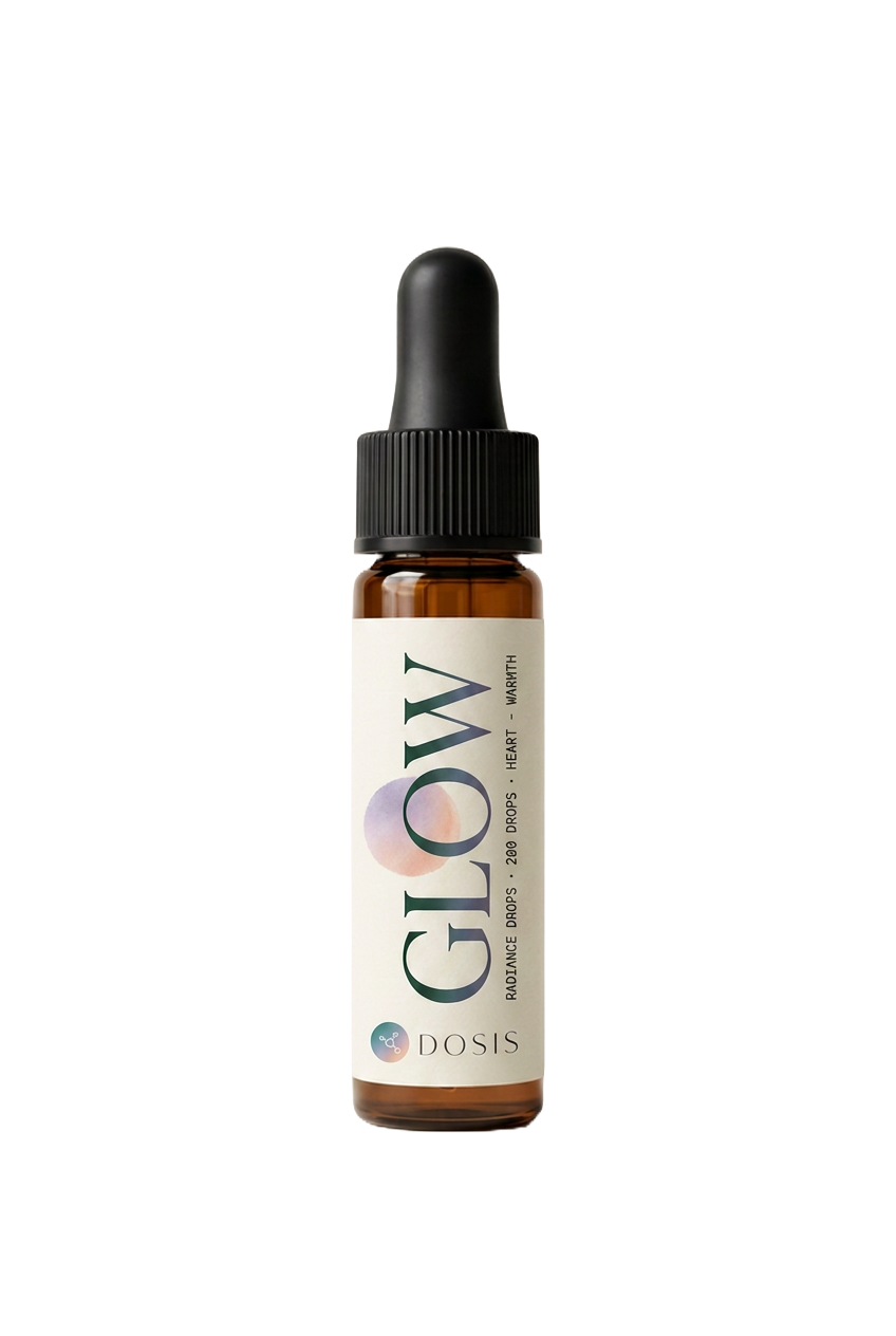 GLOW DOSIS amber dropper bottle